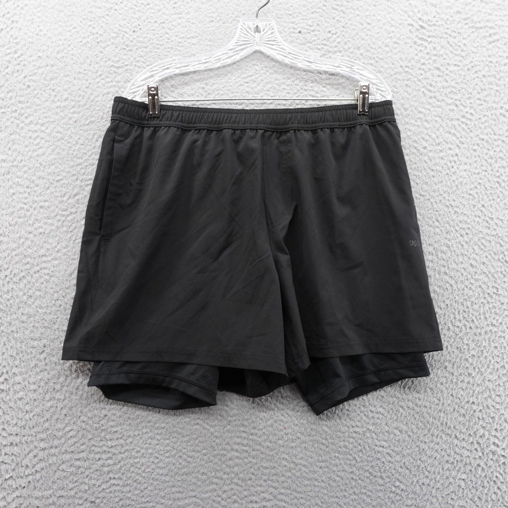 DSG Mens Agility 2-in-1 Training‎ Shorts Black Size Large Athletic NEW